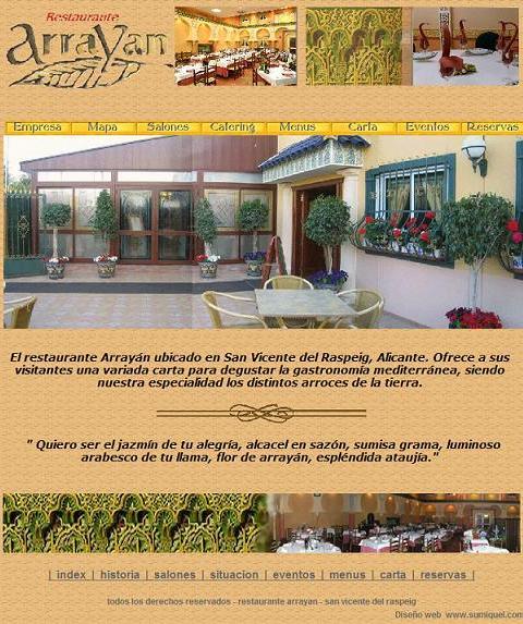 Restaurante Arrayan en San Vicente del Raspeig  www.restaurantearrayan.com