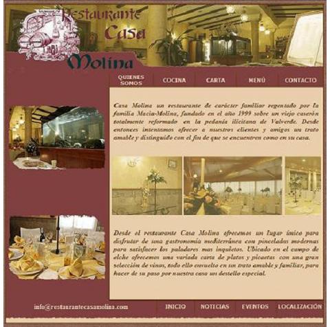 Restaurante Casa Molina en Valverde    www.restaurantecasamolina.com